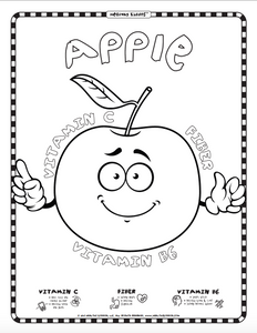 Digital Healthy Kiddos™ Coloring Pages-Full Set of 24 Fruits & Vegetables